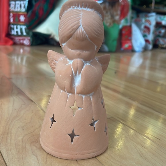 House of Lloyd Christmas Around World Praying Angel Terra Cotta Votive Candle - Picture 2 of 9